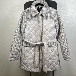 Isaac Mizrahi Stylish Women's Quilted Belted Jacket - Water Resistant Size S